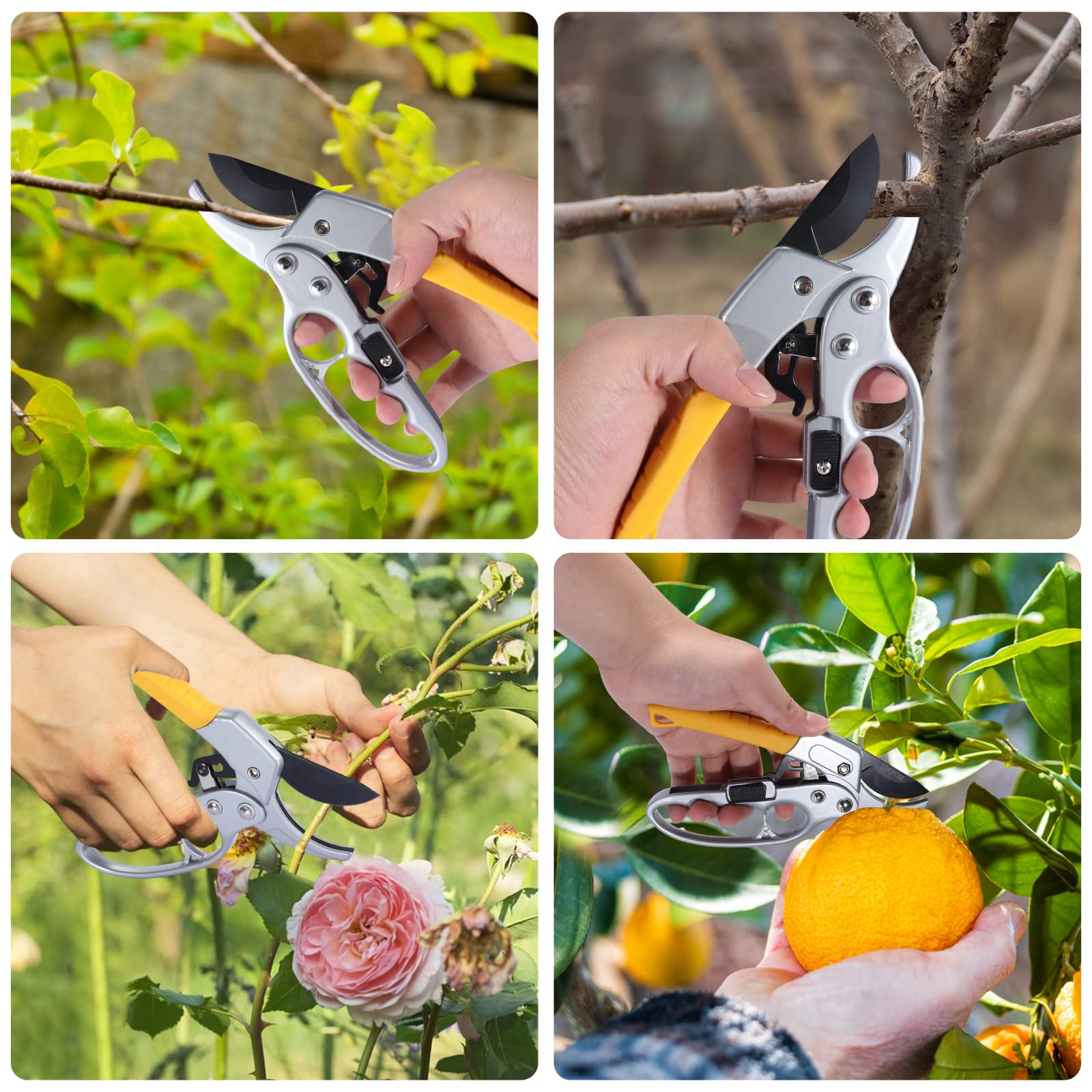 MEPEREZ shears beside an adult hand illustrating compact size and handling benefit