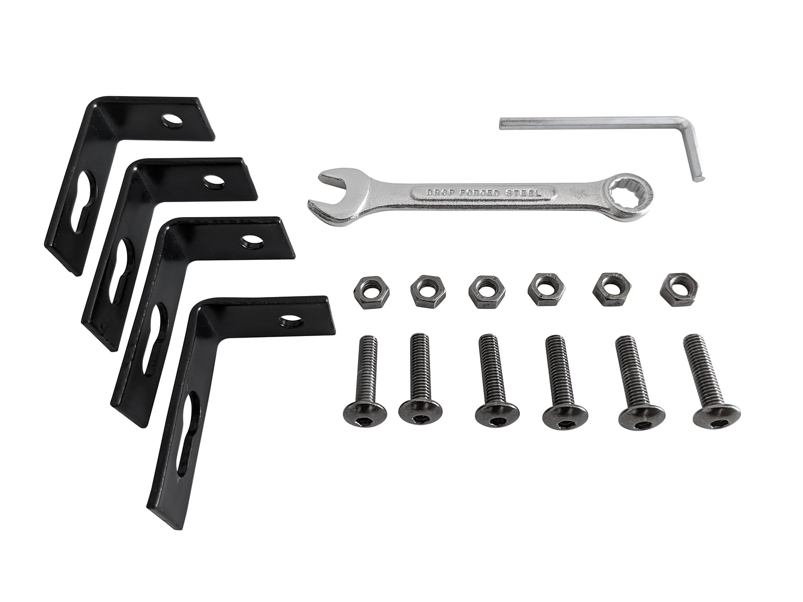 Meranti Home + Garden bottom mounting brackets installed for secure wall attachment