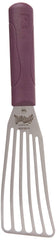 Mercer Culinary Hell's Handle fish turner front view showing blade and scale for precision