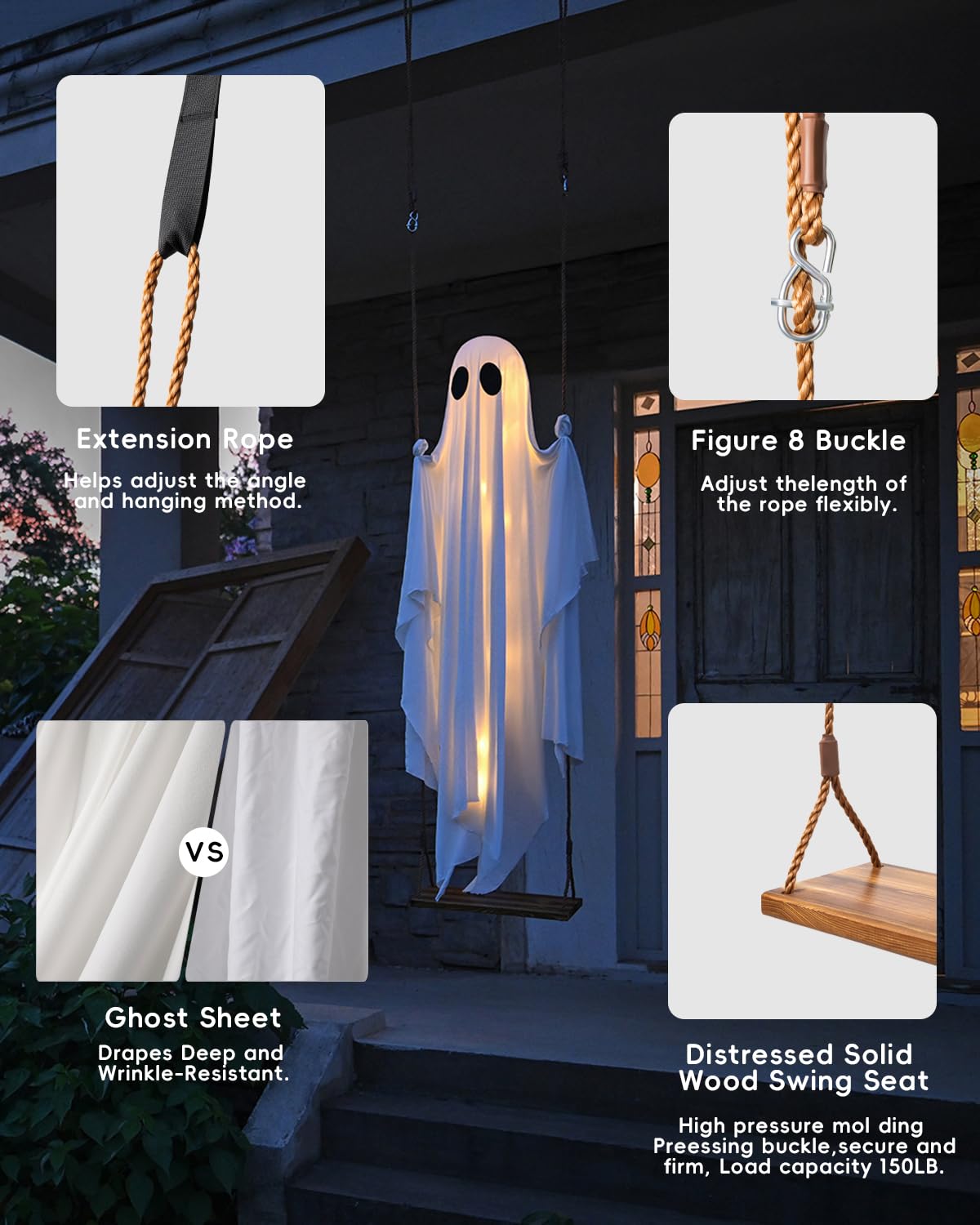 MERKYO adjustable hanging chain demonstrating height versatility benefit