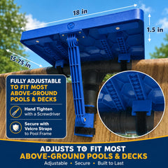 Mermaid Gear installed on pool rail showing adjustable fit and stability