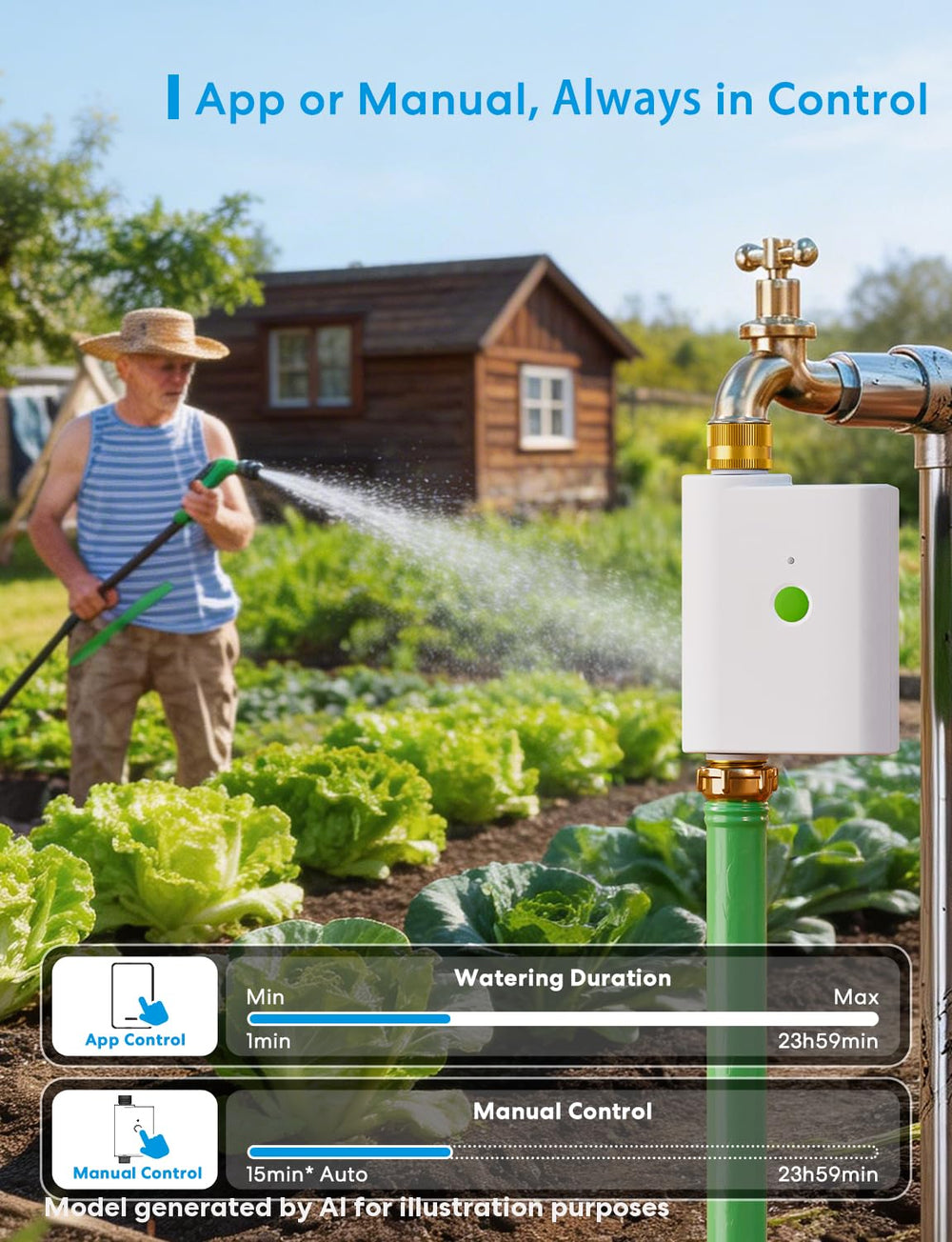meross app screenshot schedule showing customizable watering times and tracking