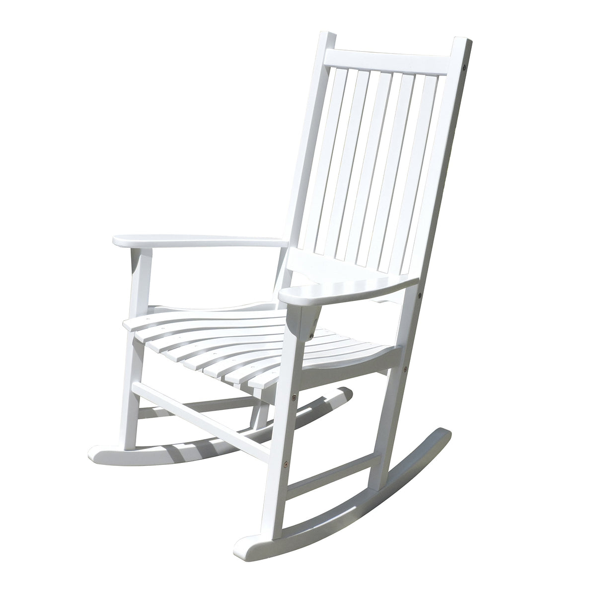 Merry Garden front view porch rocker showing classic silhouette and versatility
