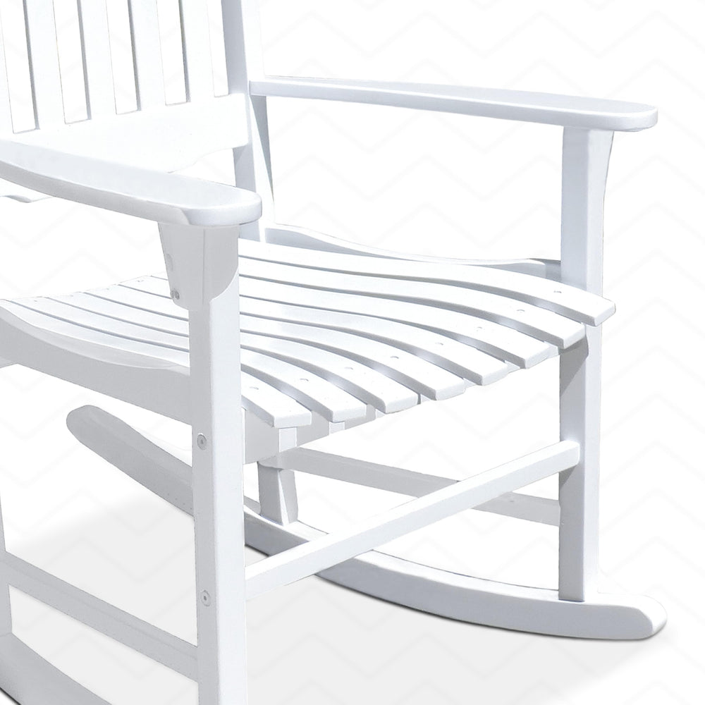 Merry Garden rocker in use with cushion illustrating added comfort