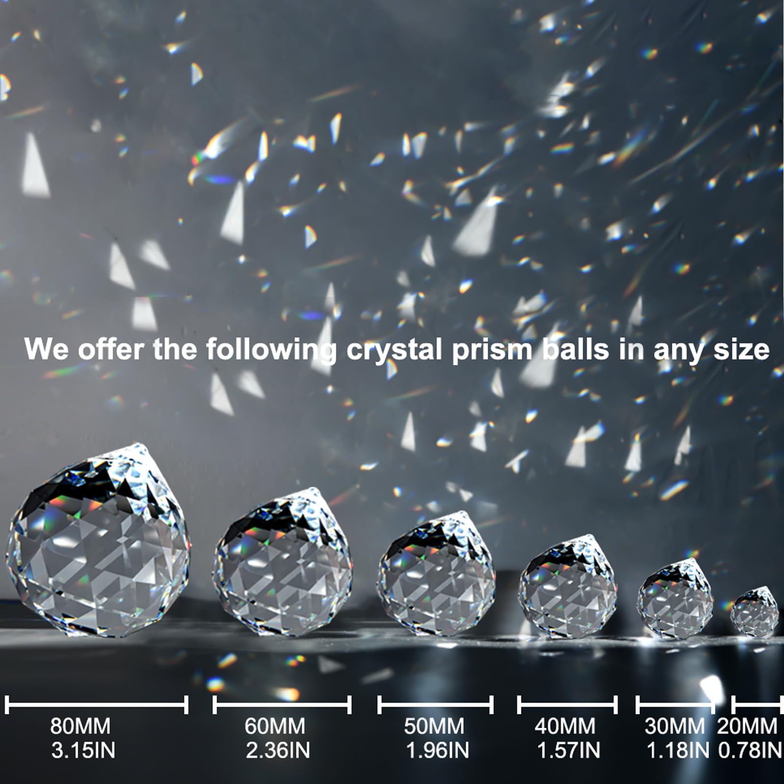 MerryNine close-up of crystal facets highlighting precision cuts and brighter rainbows
