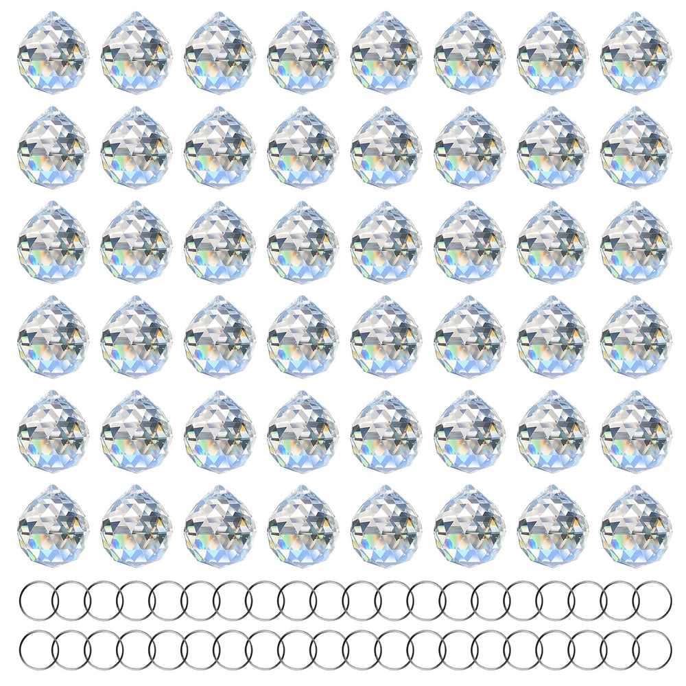 MerryNine front view K9 crystal ball showcasing clear facets and bright sparkle