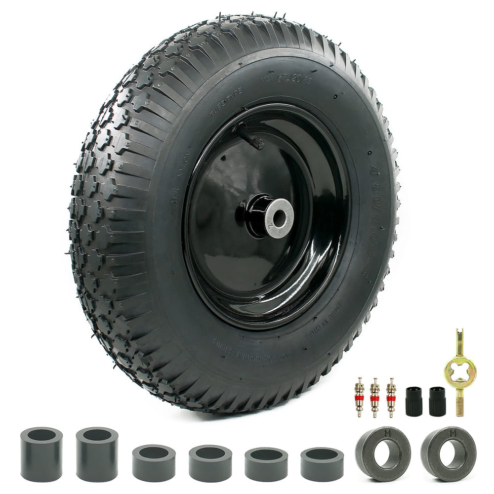 MerryYard front view of complete wheel assembly showing fit and profile for easy replacement