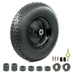 MerryYard front view of complete wheel assembly showing fit and profile for easy replacement