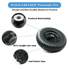 MerryYard hub and powdered metal bushing detail for long-lasting axle support