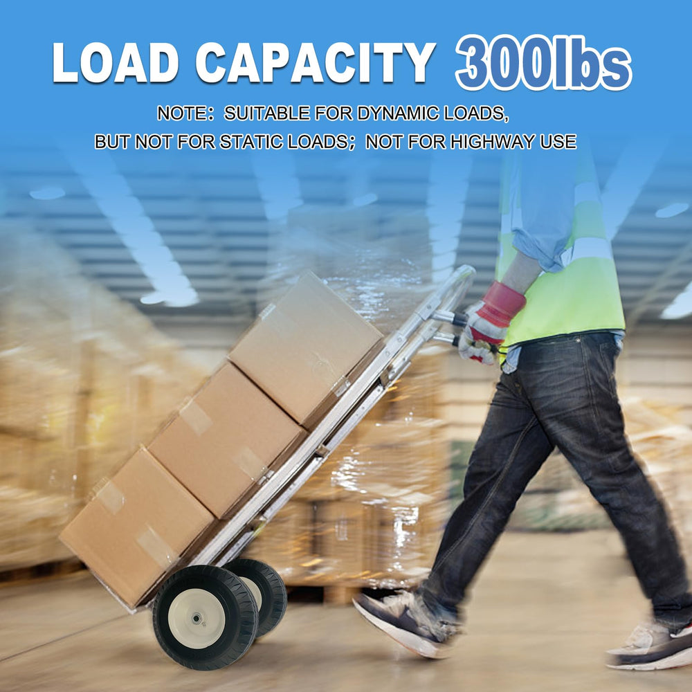 MerryYard wheel installed on hand truck demonstrating easy replacement and stability