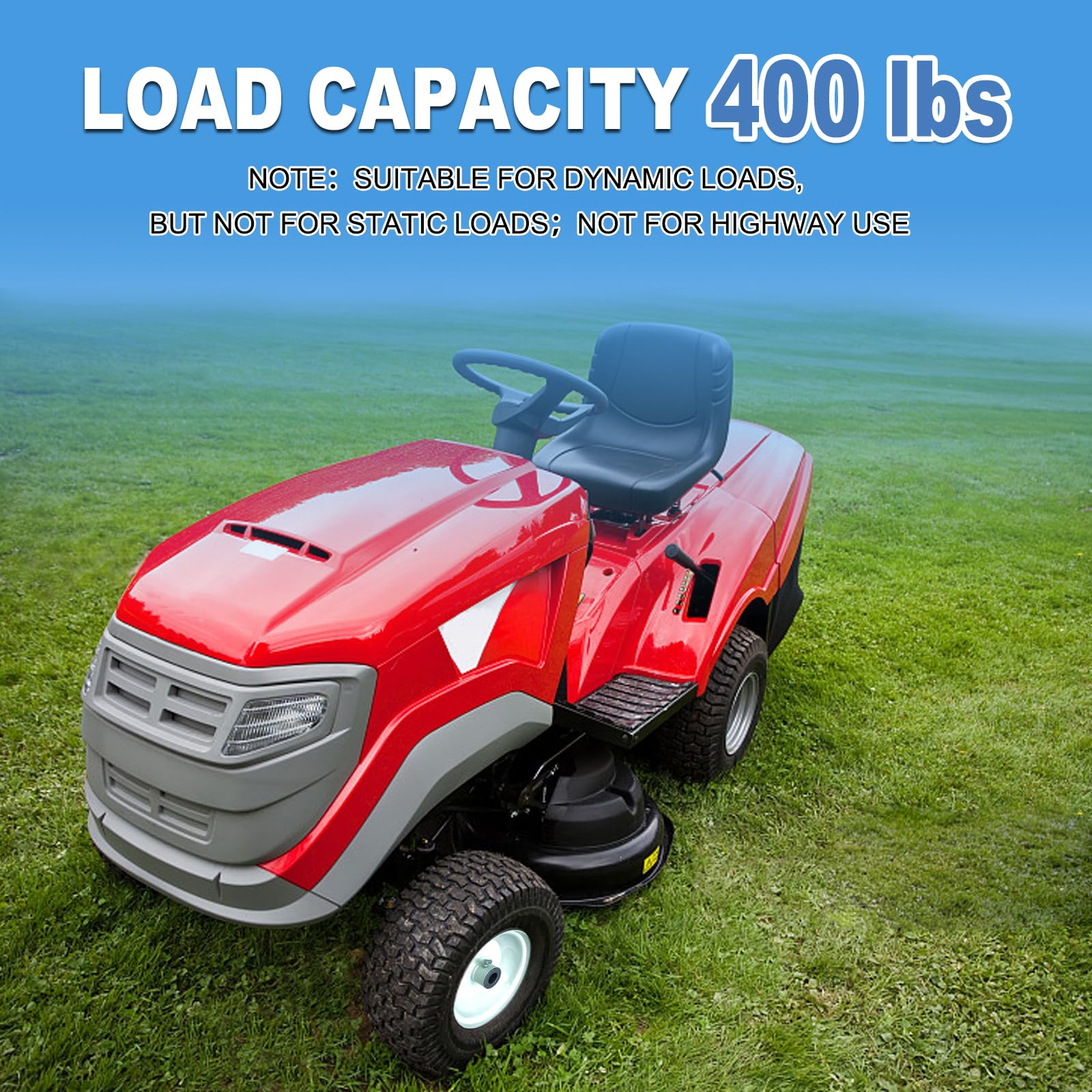 MerryYard wheel installed on riding mower for reliable yard equipment performance