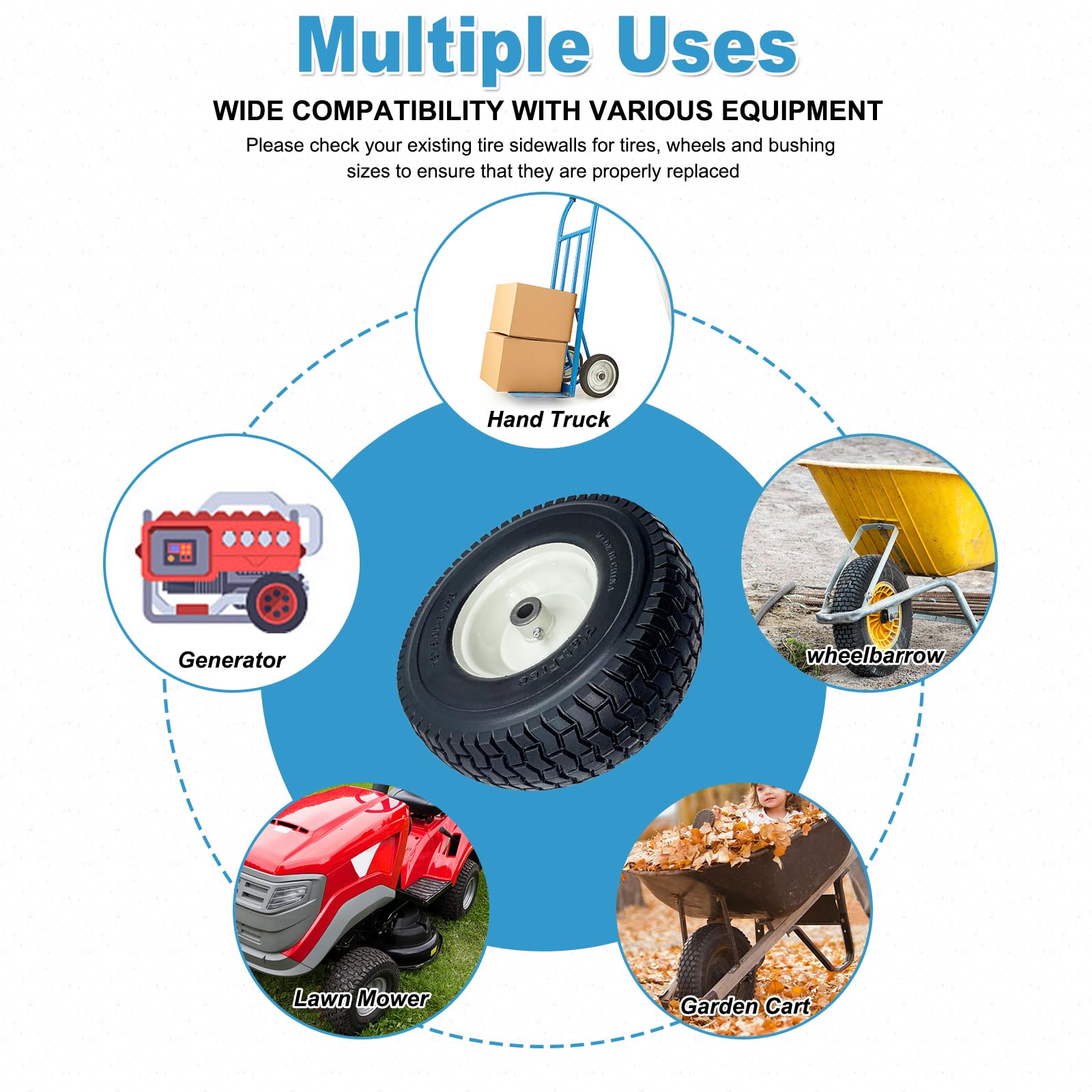 MerryYard wheel on garden cart carrying tools for smoother hauling and turf protection