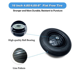 MerryYard side profile of wheel mounted on axle demonstrating fit and balance