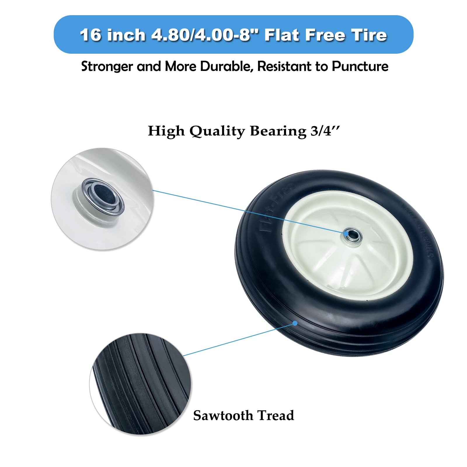 MerryYard steel rim and 3" hub detail highlighting corrosion resistance