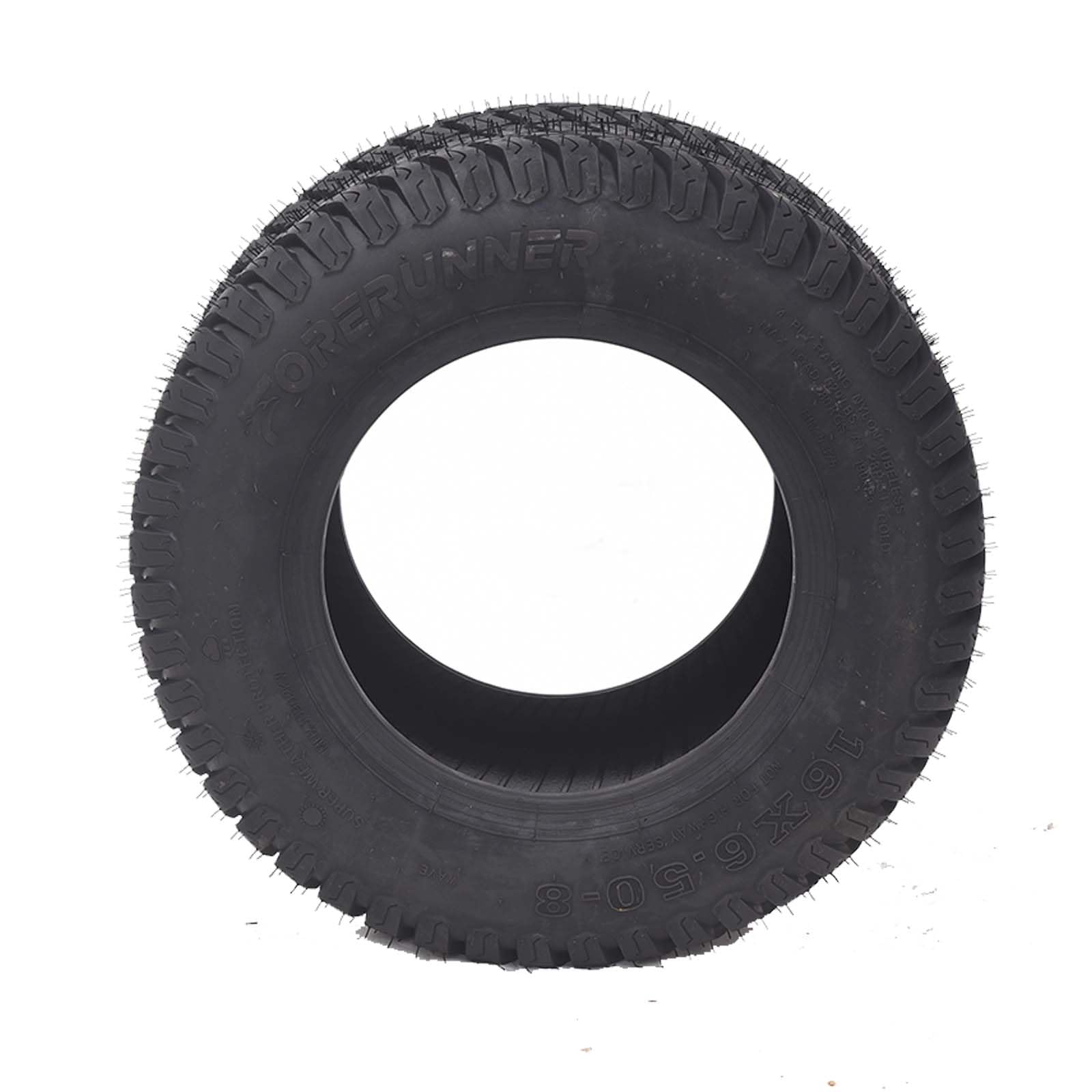 MERXENG tire on a lawn tractor in yard highlighting quiet operation and turf protection