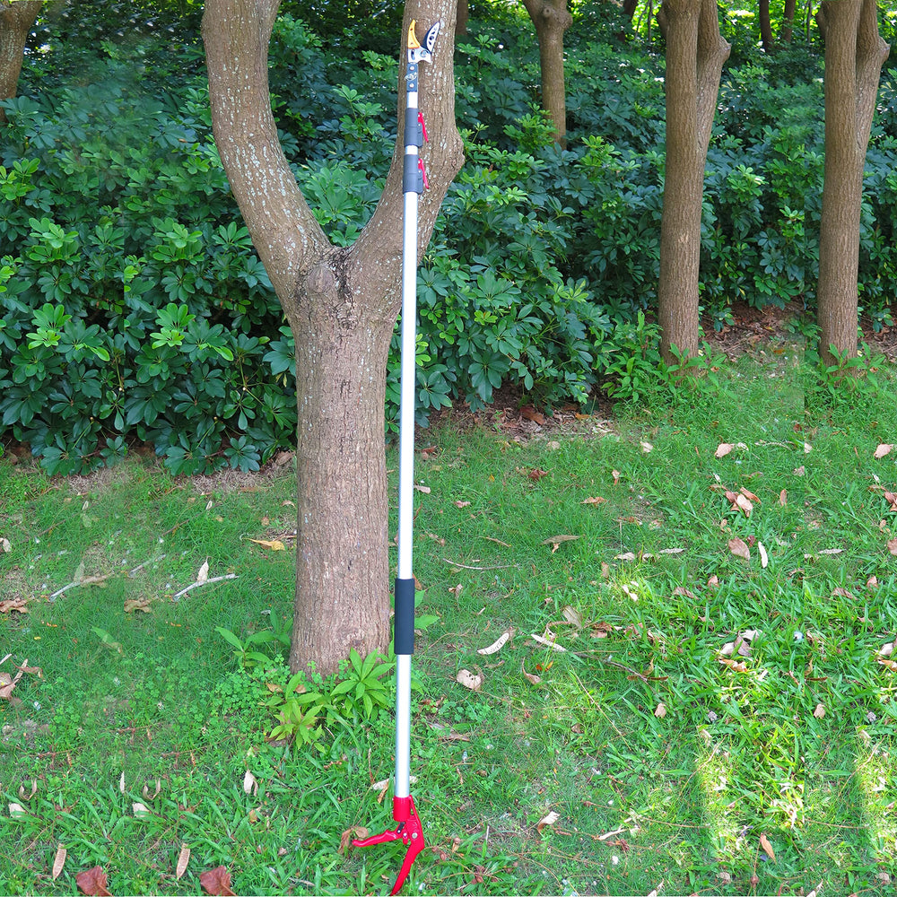 Mesoga stainless saw blade cutting a thick branch for efficient removal