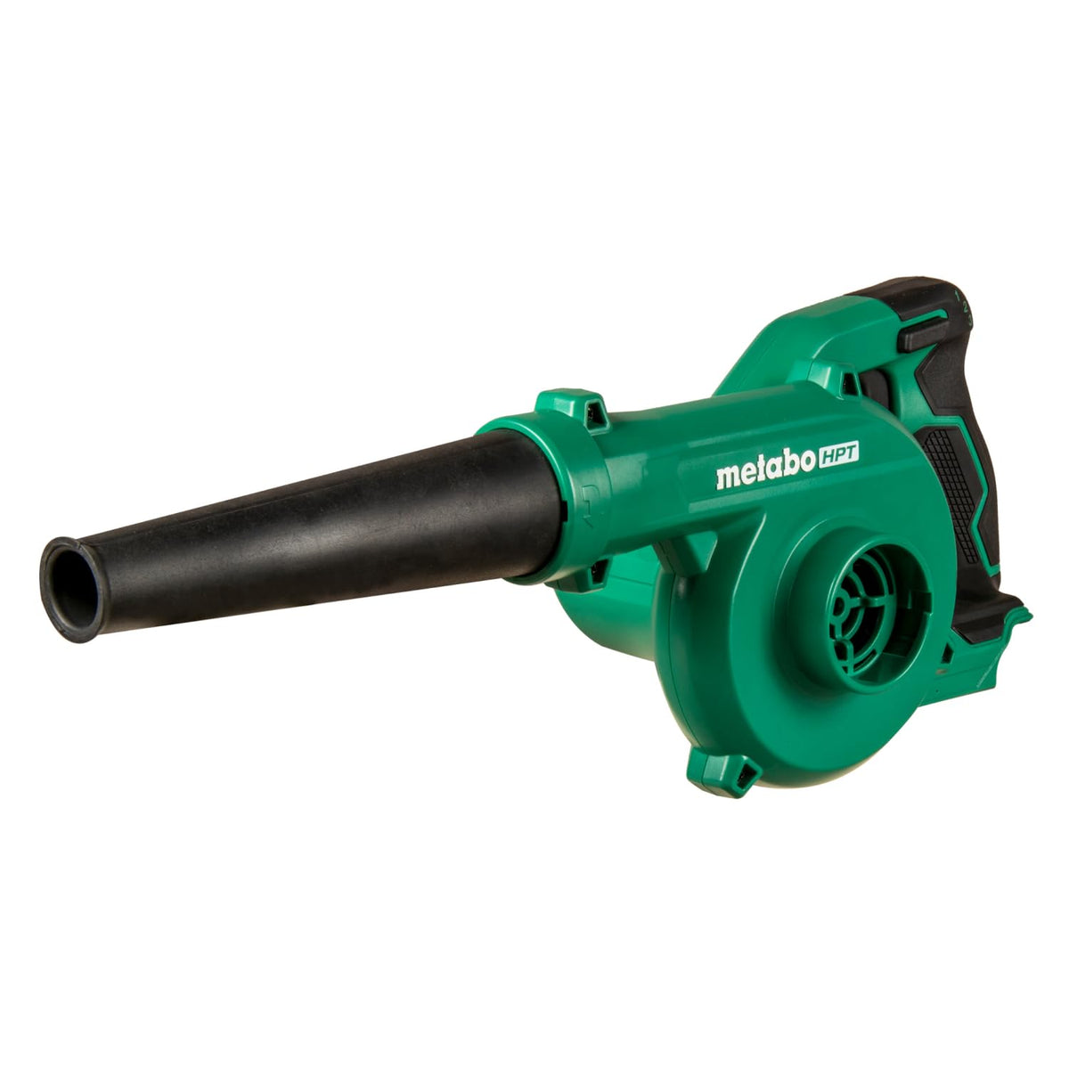 Metabo HPT blower front angle showing compact design and quick cleanup benefit