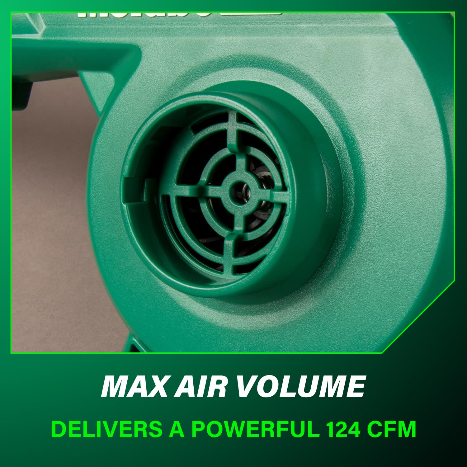 Metabo HPT blower packaging with included nozzle for ready-to-use convenience