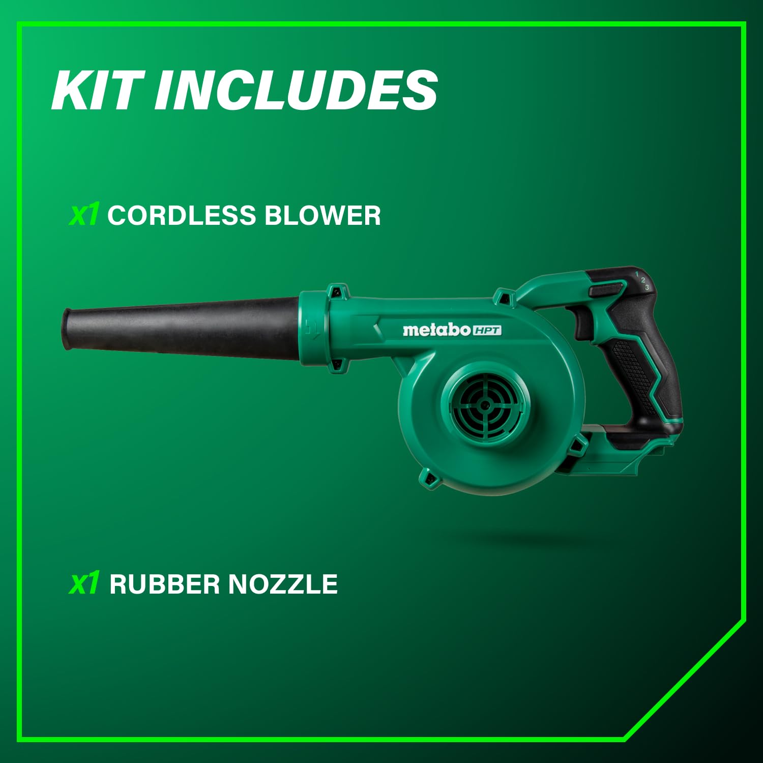 Metabo HPT blower with battery for scale and flexible runtime options