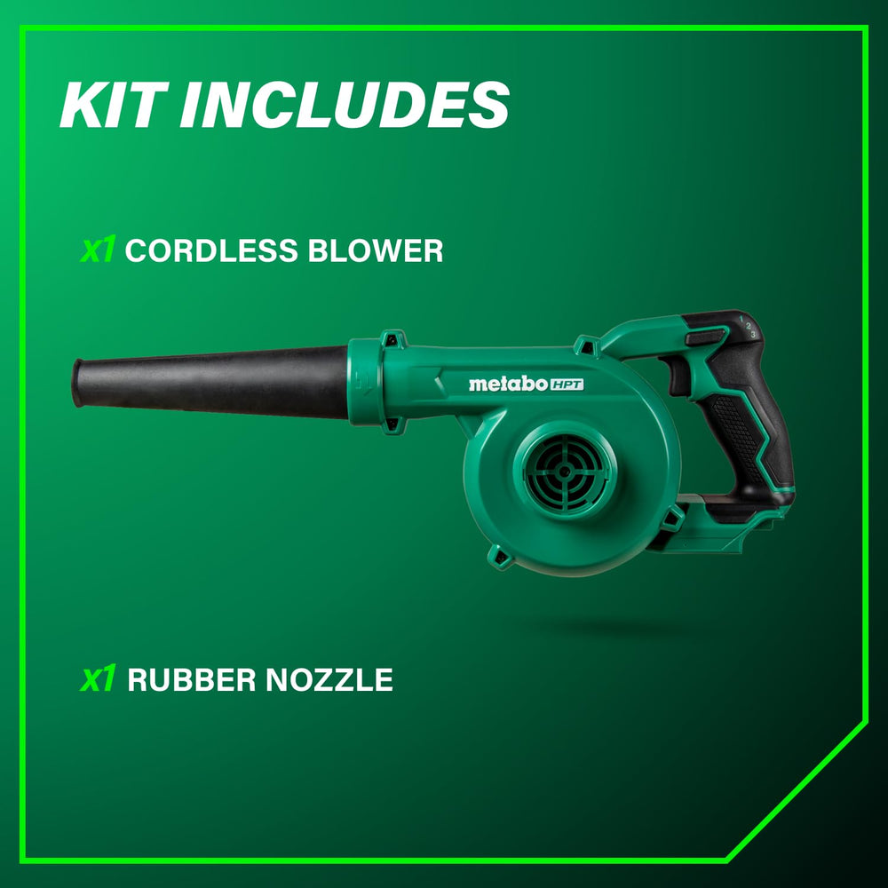 Metabo HPT blower with battery for scale and flexible runtime options