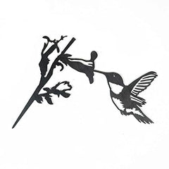 METALBIRD hummingbird front view showing clean silhouette and stake