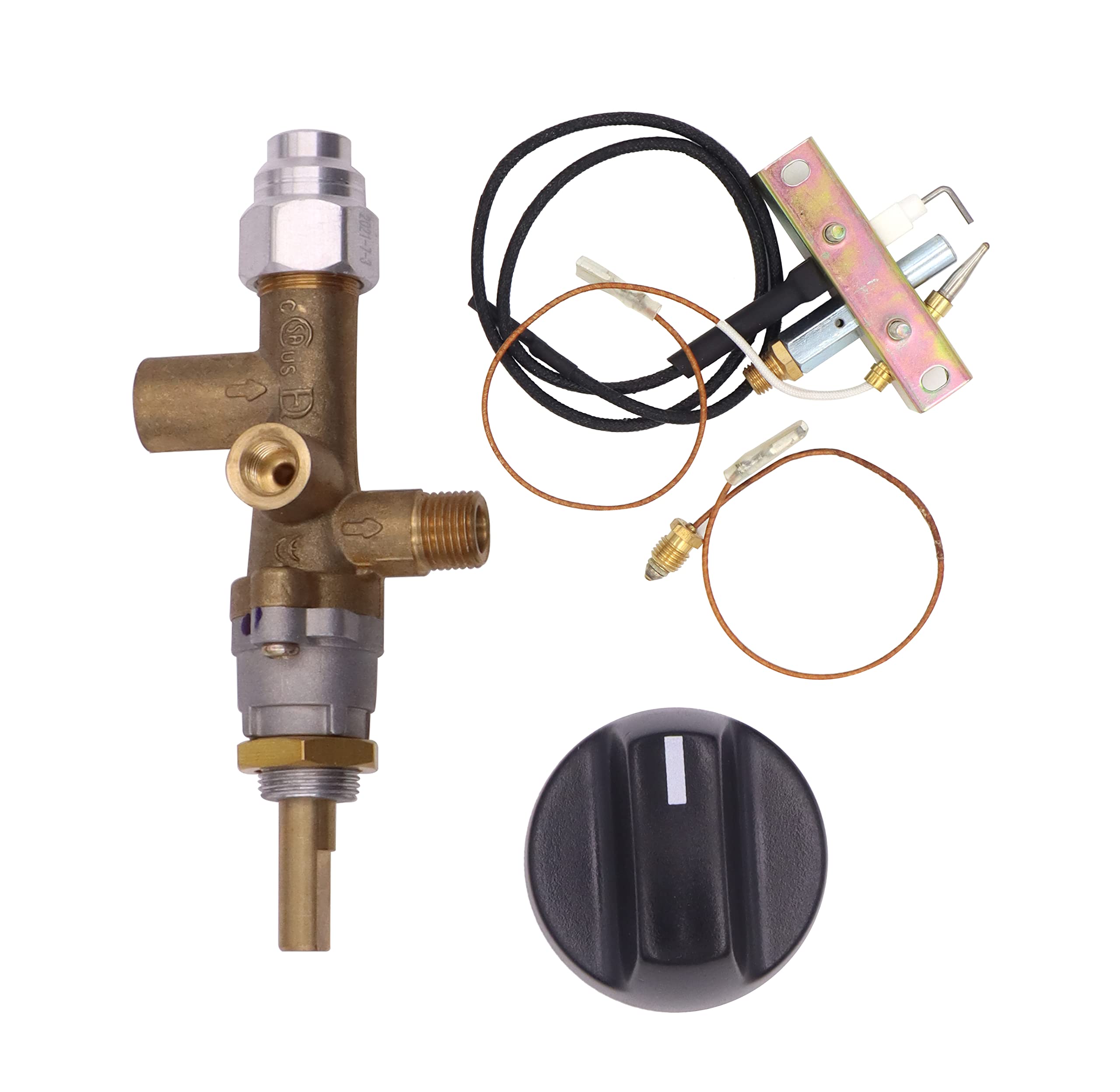 METER STAR brass valve front view showing durable construction and easy replacement