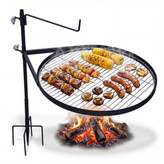 METORICO front view assembled grill showing stable cooking setup and large surface