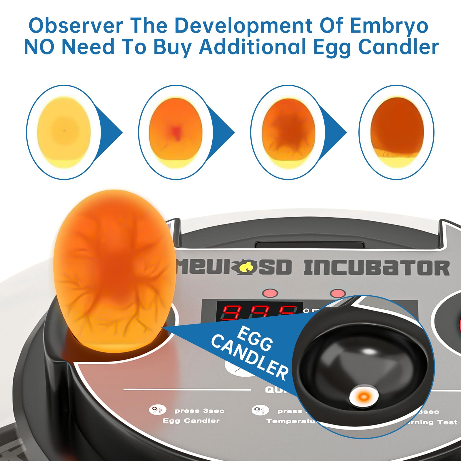 Meuiosd automatic turner detail showing rotating mechanism for consistent egg rotation