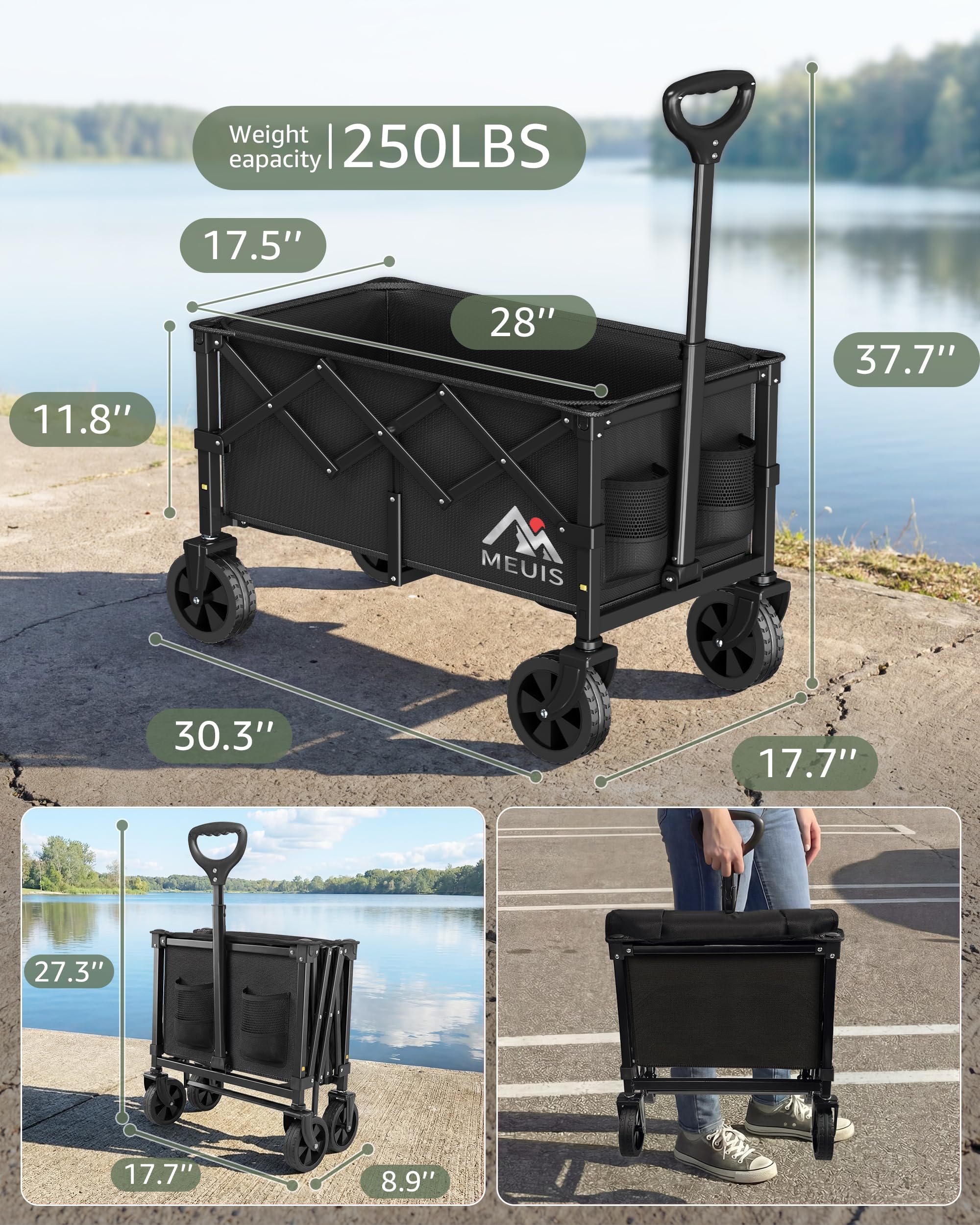MEUIS close-up of steel frame and 600D fabric for long-lasting durability