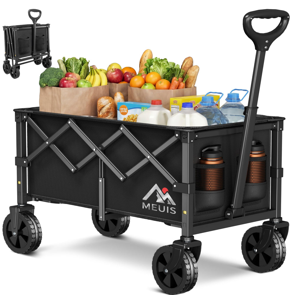 MEUIS front view showing wagon open and stable for easy loading