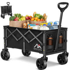 MEUIS front view showing wagon open and stable for easy loading