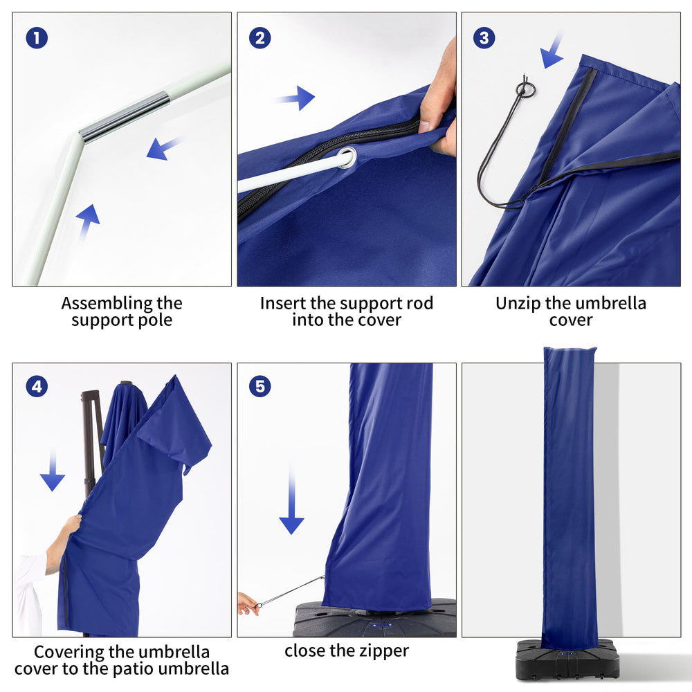 MEVBC folded cover compactly packed for easy storage and transport