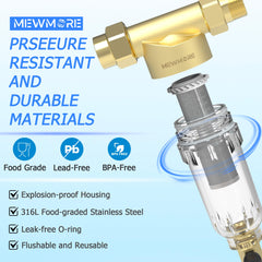 MewMore three stainless steel mesh cartridges displayed to show filtration options