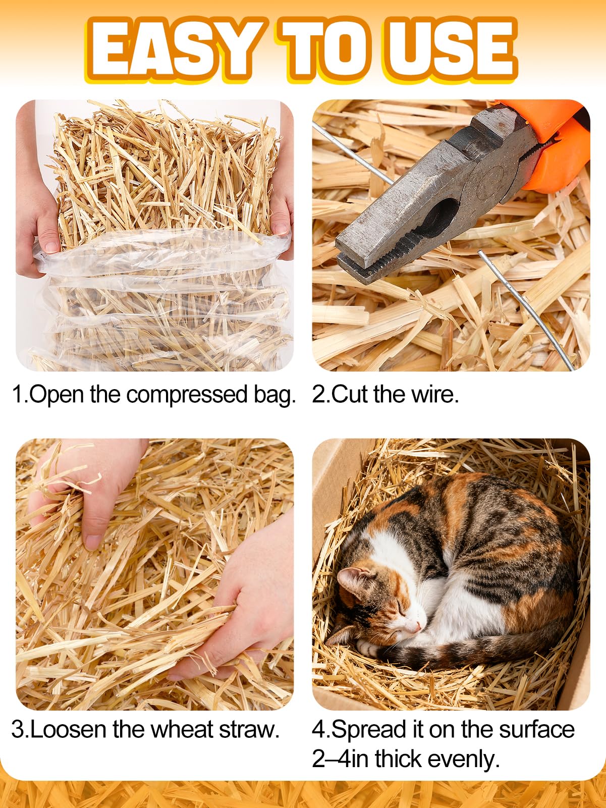 MEWTOGO straw spread in chicken coop improving comfort and dryness
