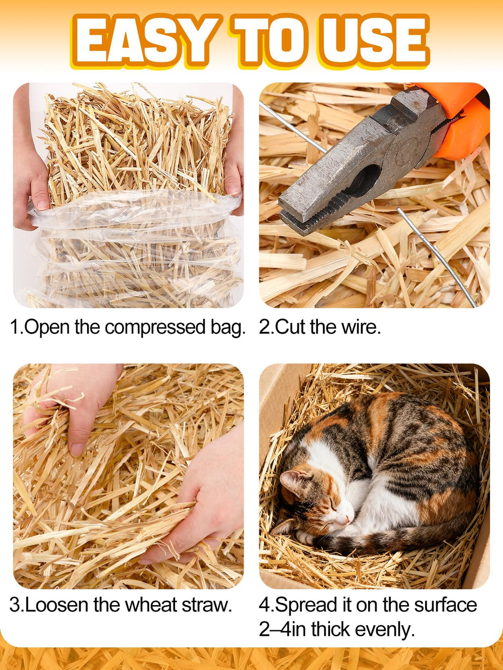 MEWTOGO straw spread in chicken coop improving comfort and dryness