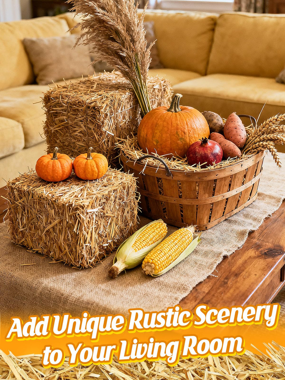 MEWTOGO straw styled in a rustic holiday display adding natural charm