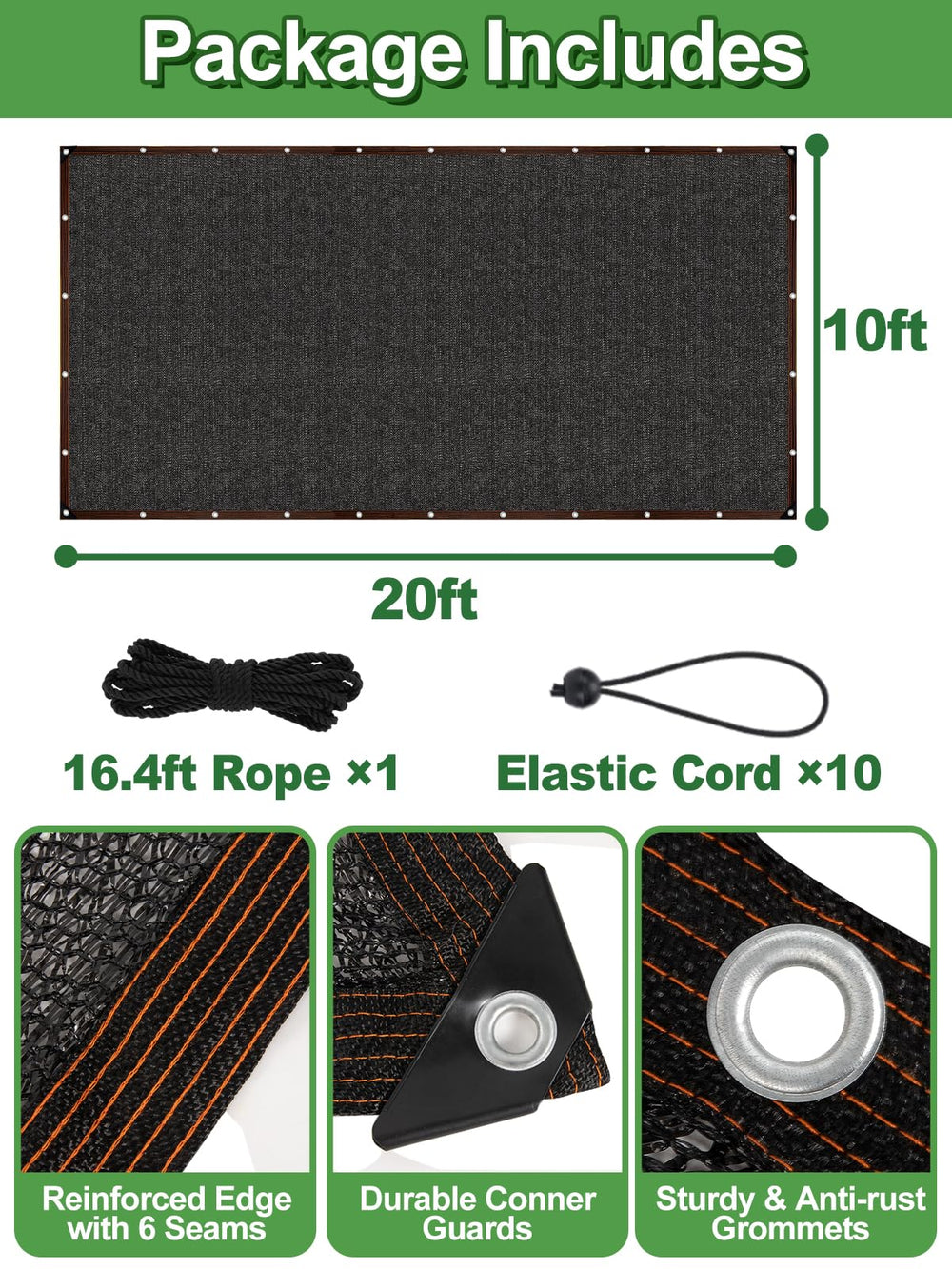 MEWTOGO shade cloth shading patio and garden to protect plants