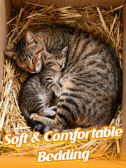 MEWTOGO straw used inside cat shelter providing warm comfortable bedding