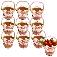 MEYAGO front view of mini wooden basket showing rustic charm and capacity