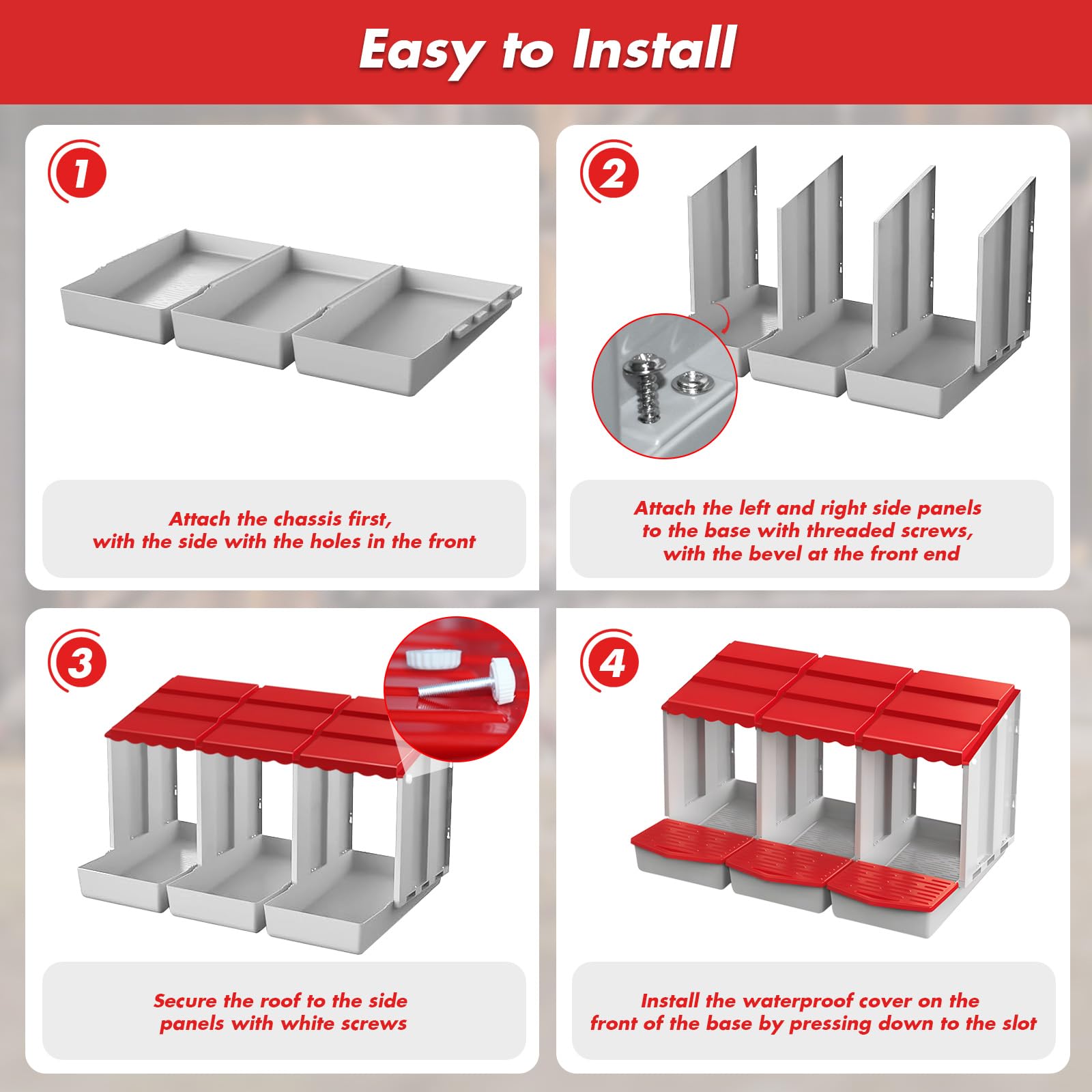 Meyoppm included screws and hanging holes for quick secure installation