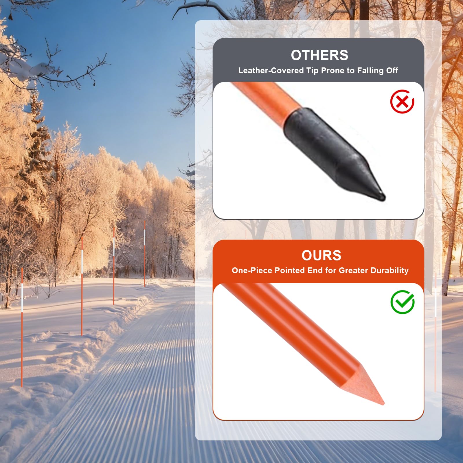 Meyoppm bent pole demonstrating flexibility and impact resilience
