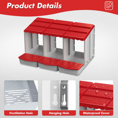 Meyoppm front collection ledge with eggs for easier daily gathering