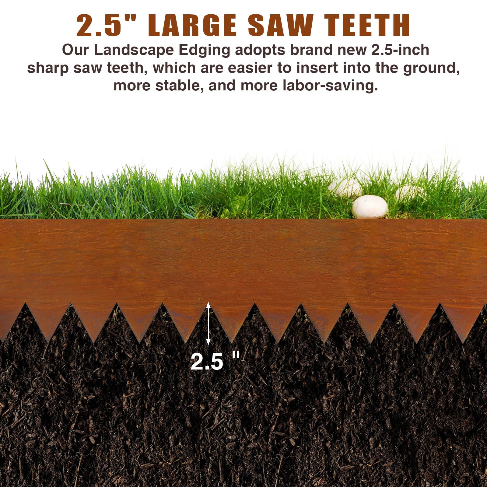 Meyoppm installed front yard border creating a clean lawn edge