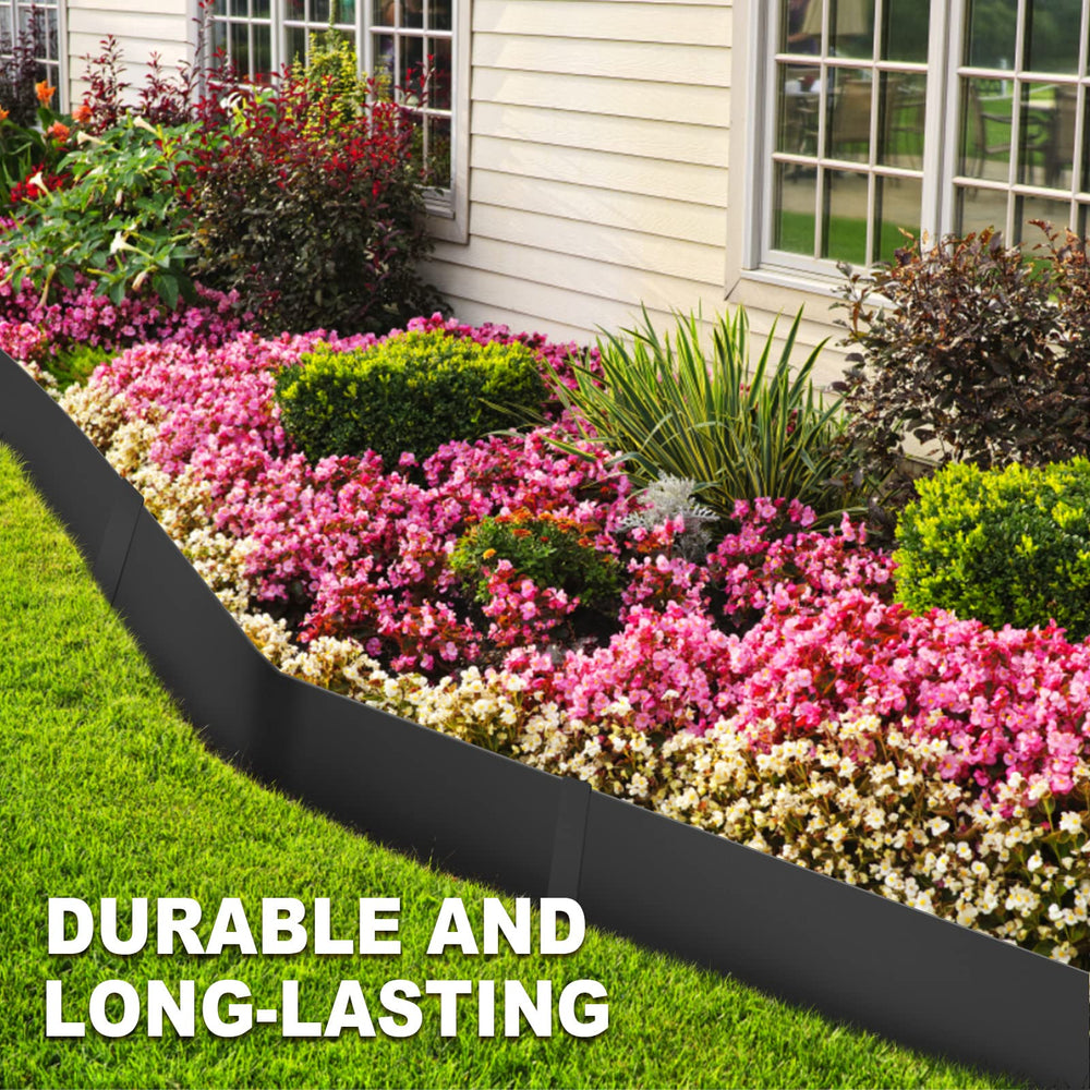 Meyoppm edging lining a pathway demonstrating neat separation and containment