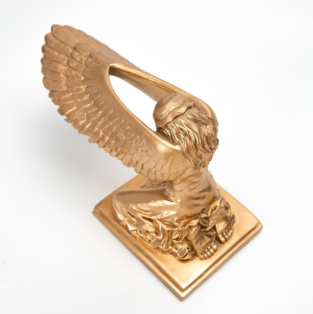 MFJL angel statue in an office setting adding classic, sophisticated charm