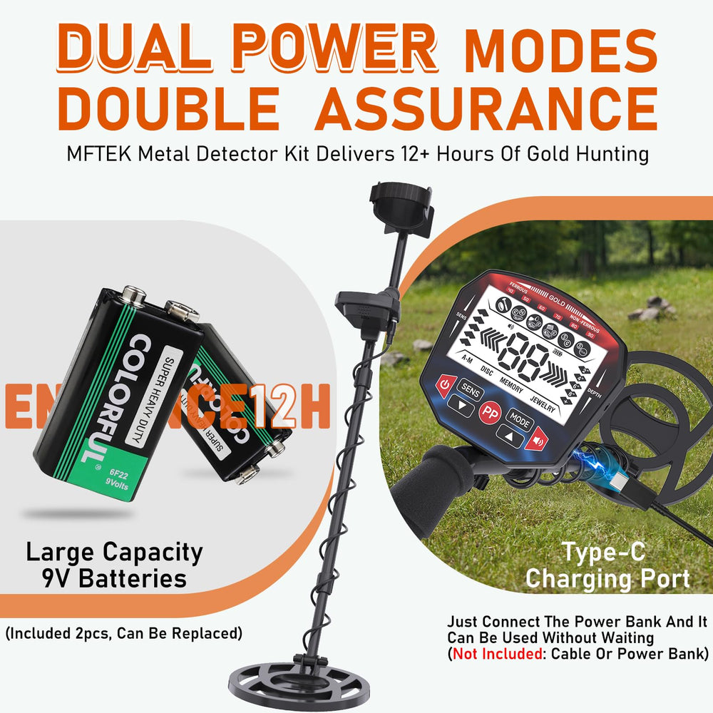 MFTEK headphones and digging trowel accessories for efficient recoveries