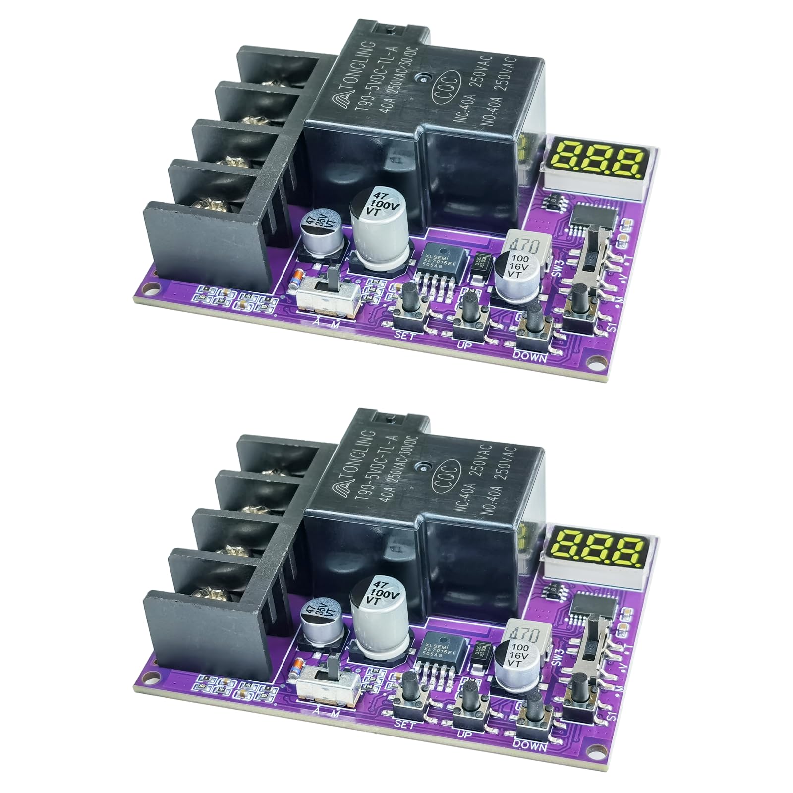 MgcSTEM front panel with LCD showing voltages and timer for clear setup