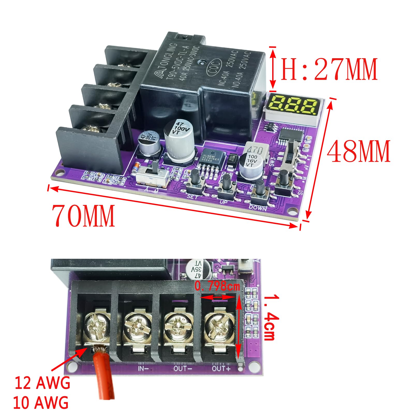 MgcSTEM LCD in use displaying cutoff voltage and timer for quick monitoring