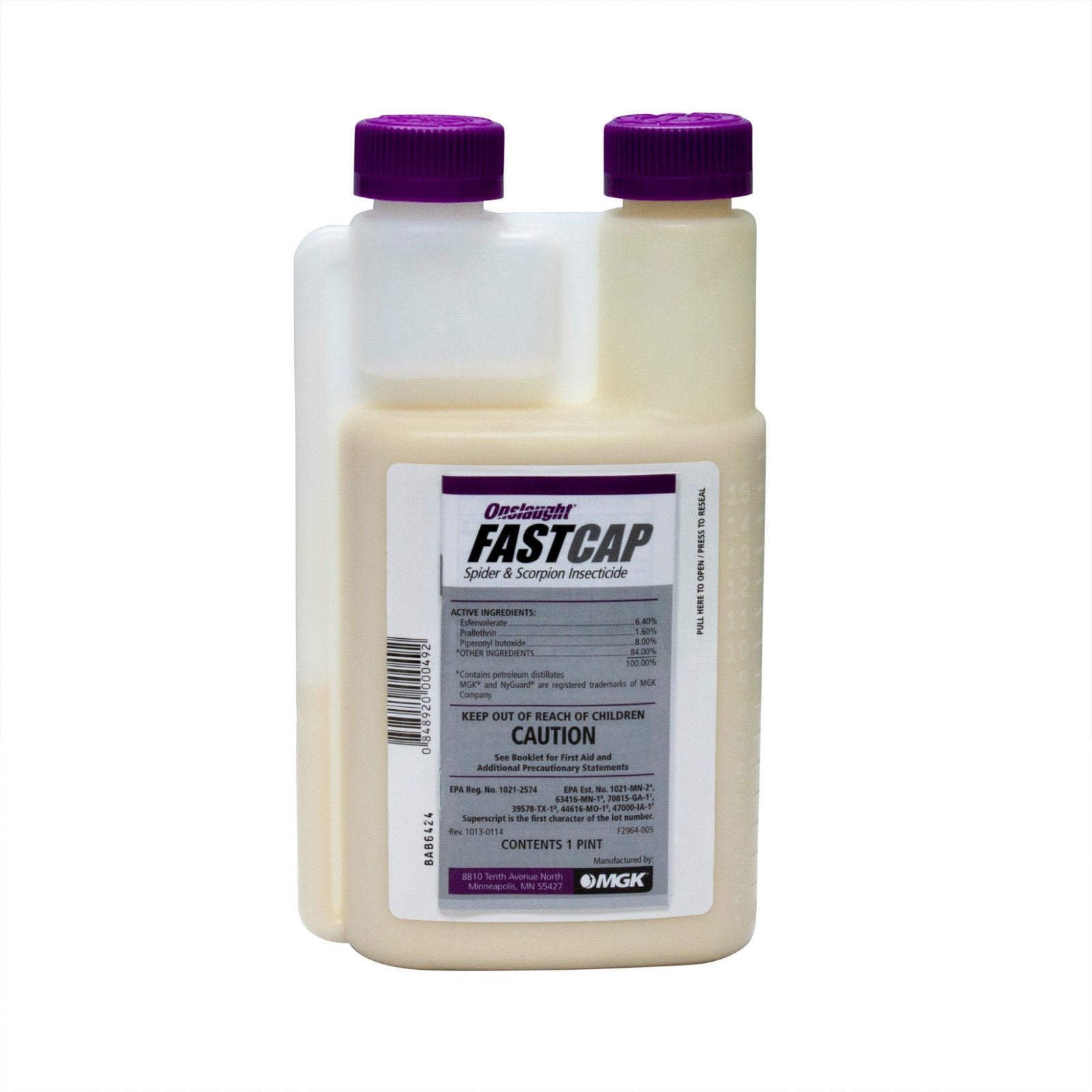 MGK Onslaught FastCap 32 fl oz front label showing product name and usage benefits