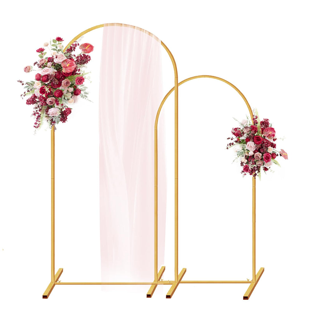 MGPLBYA front view of both gold arches framing a ceremony, elegant backdrop benefit
